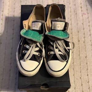 Converse Chuck Taylor Double Tongue Sneakers White/Black/Green Women’s size 6